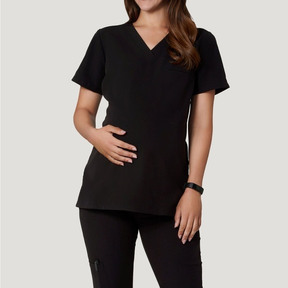 Mandala Maternity Scrub Top - Vneck, one pocket - Picture 1 of 2